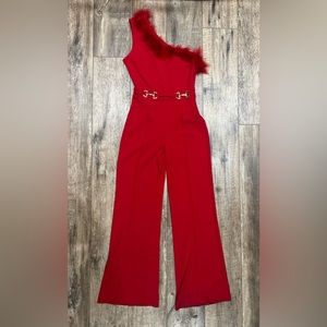 Fashion nova fur jumpsuit